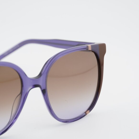 Carolina Herrera CH 0062/S 0E53 QR Sunglasses Violet Square Frame, Brown Lenses - Picture 2 of 11